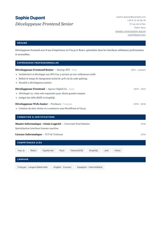 Preview of the Corporate resume template